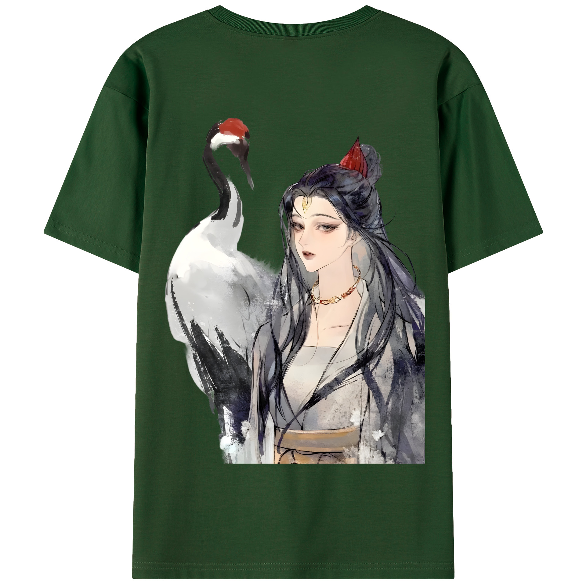 （画像用） Ne Zha 2 ナタ 魔童の大暴れ 綿100％半袖Tシャツ（背面プリント）